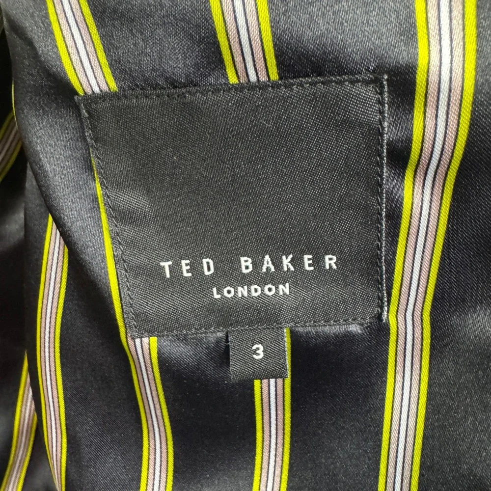 Ted Baker London Mens Blue Cotton‎ Linen Blend MMJ HOOP Blazer Sport Coat Size 3
